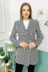 159785 Kazayagi Desen Astarli Blazer Ceket